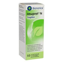 Eine Packung Imupret N Tropfen von Bionorica zur Behandlung von Erkältungssymptomen.