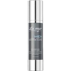 Graue Flasche mit der Aufschrift "La mer Men Marine Care".