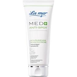 Weiße Tube mit der Aufschrift "La mer Med Anti-Spot Schäumende Waschcreme".